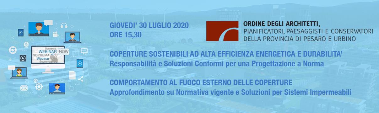 Webinar Soprema: Coperture sostenibili ad Alta efficienza energetica - Comportamento al fuoco esterno delle coperture