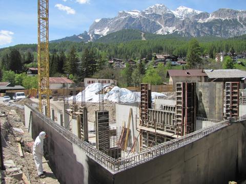 CORTINA D'AMPEZZO (BELLUNO) - IMPERMEABILIZZAZIONE LIQUIDA FONDAZIONI RESIDENCE