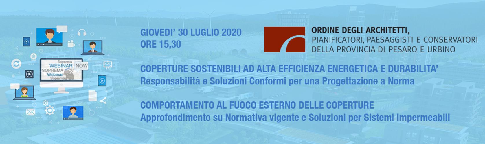 Webinar Soprema: Coperture sostenibili ad Alta efficienza energetica - Comportamento al fuoco esterno delle coperture